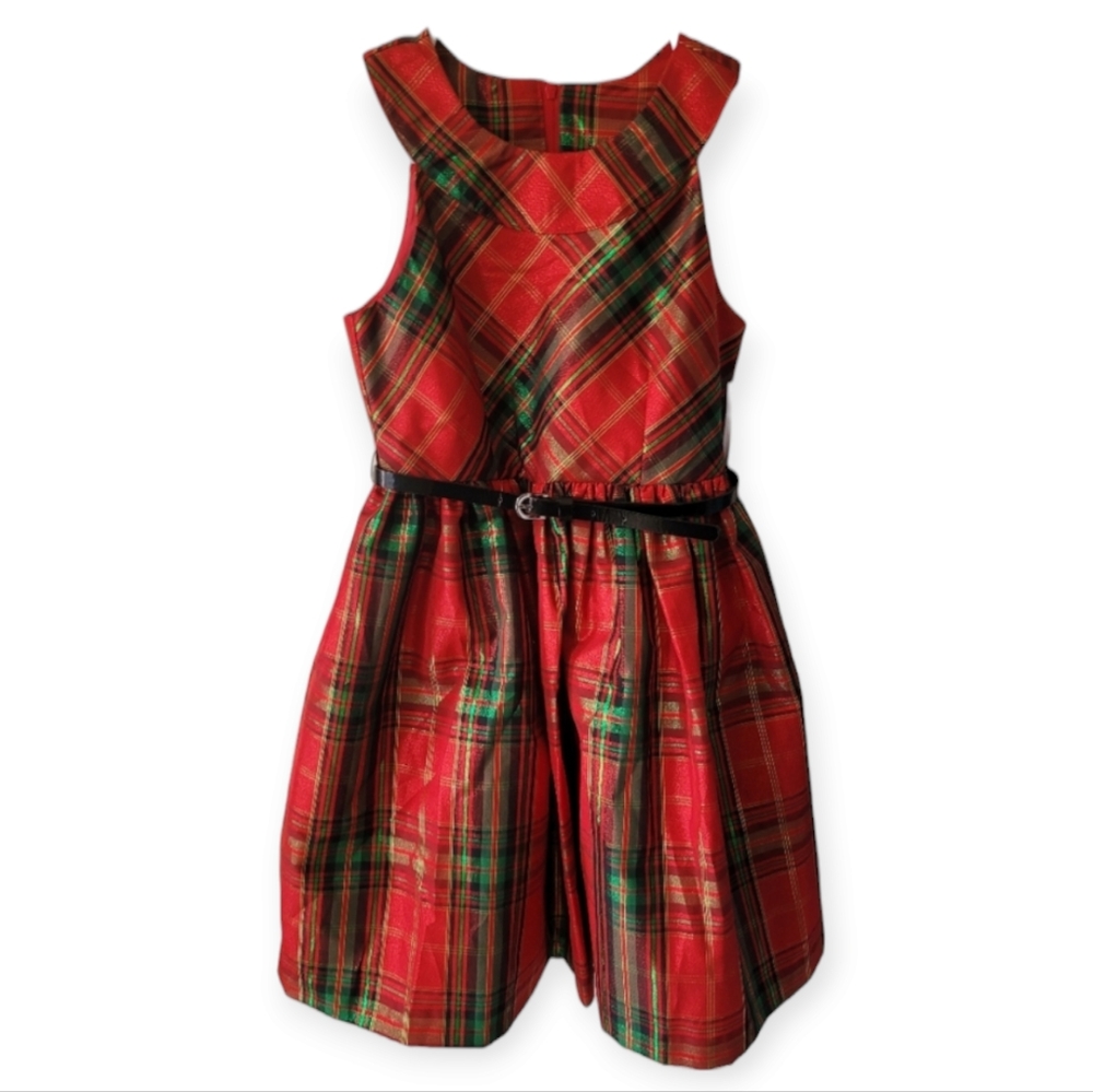 Bonnie Jean Size 12 Christmas Plaid Dress $84 Retail